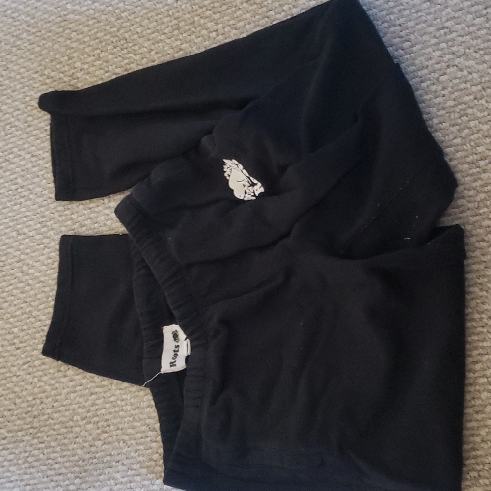 Roots black sweatpants with pockets